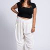 Plus Size HaremPants | Plus Size Genie Women'S Cotton Harem Pants In White