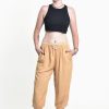 Women HaremPants | Women'S Drawstring Yoga Massage Cropped Pants In Cream