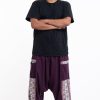 Men HaremPants | Plus Size Elephant Aztec Cotton Men'S Harem Pants In Purple