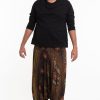 Men HaremPants | Plus Size Peacock Eyes Drop Crotch Men'S Harem Pants In Brown