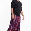 Men HaremPants | Plus Size Paisley Feathers Drop Crotch Men'S Harem Pants In Purple