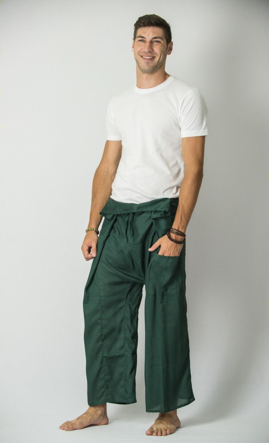 Men HaremPants | Unisex Thai Fisherman Pants In Green