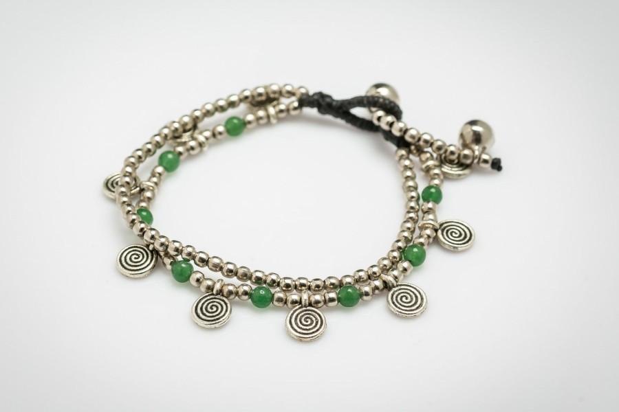 Accessories HaremPants | Bead And Charm Double Strand Bracelets Green