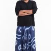 Plus Size HaremPants | Plus Size Tie Dye Drop Crotch Men'S Harem Pants In Indigo