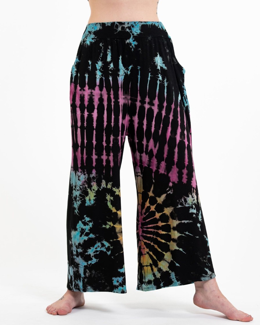 Women HaremPants | Tie Dye Wide Leg Palazzo Harem Pants Cotton Turquoise