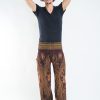 Men HaremPants | Peacock Eye Men'S Harem Pants In Brown