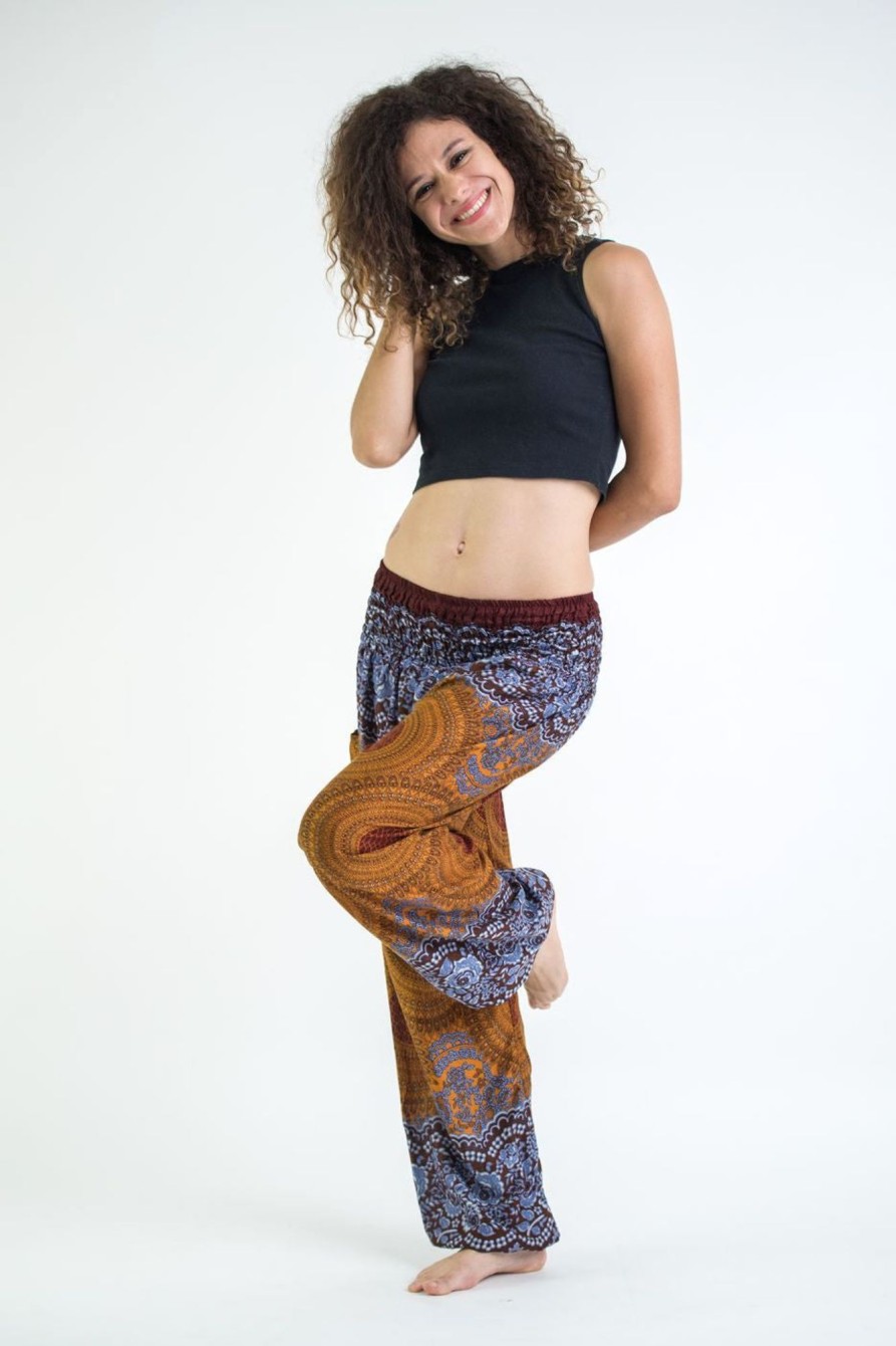 Women HaremPants | Geometric Mandalas Women'S Harem Pants In Bronze