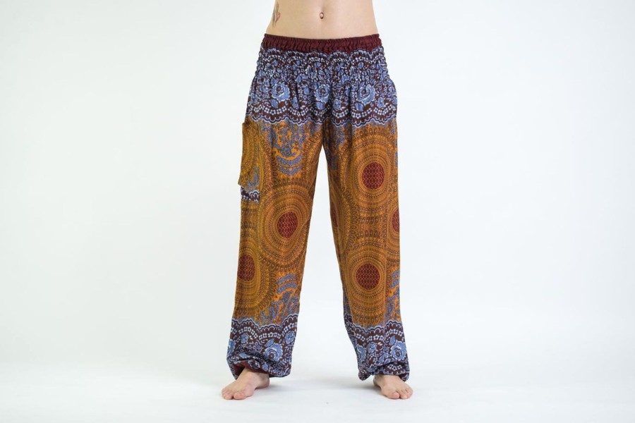 Women HaremPants | Geometric Mandalas Women'S Harem Pants In Bronze