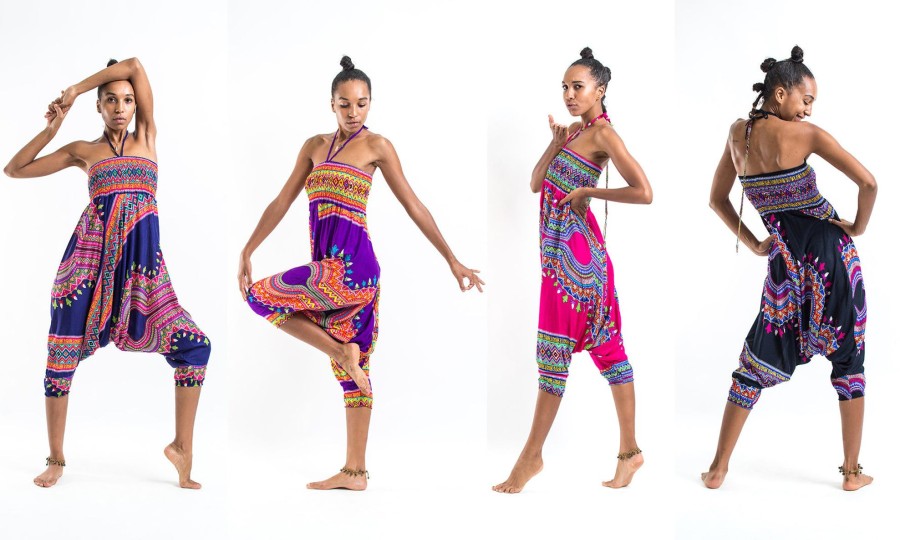 Women HaremPants | Dashiki Prints 2-In-1 Jumpsuit Harem Pants In Navy