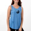 Women HaremPants | Loose Soft Vintage Style Women'S Tank Tops Yin Yang Blue