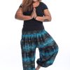 Women HaremPants | Plus Size Paisley Women'S Harem Pants In Turquoise