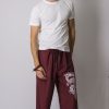 Men HaremPants | The Dragon Men'S Thai Yoga Pants In Burgundy