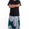 Men HaremPants | Plus Size Marble Mandalas Drop Crotch Men'S Harem Pants In Turquoise