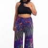 Plus Size HaremPants | Plus Size Wide Leg Palazzo Harem Pants Cotton Tie Dye Blue