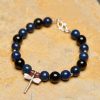 Accessories HaremPants | Hand Made Tibetan Dragon Fly Mala With Lapis Lazuli Beads Bracelet Blue