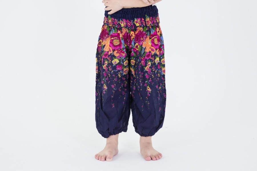 Kids HaremPants | Floral Kids Harem Pants In Blue