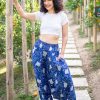 Women HaremPants | Elephant Prints Women'S Low Cut Cotton Harem Pants In Indigo