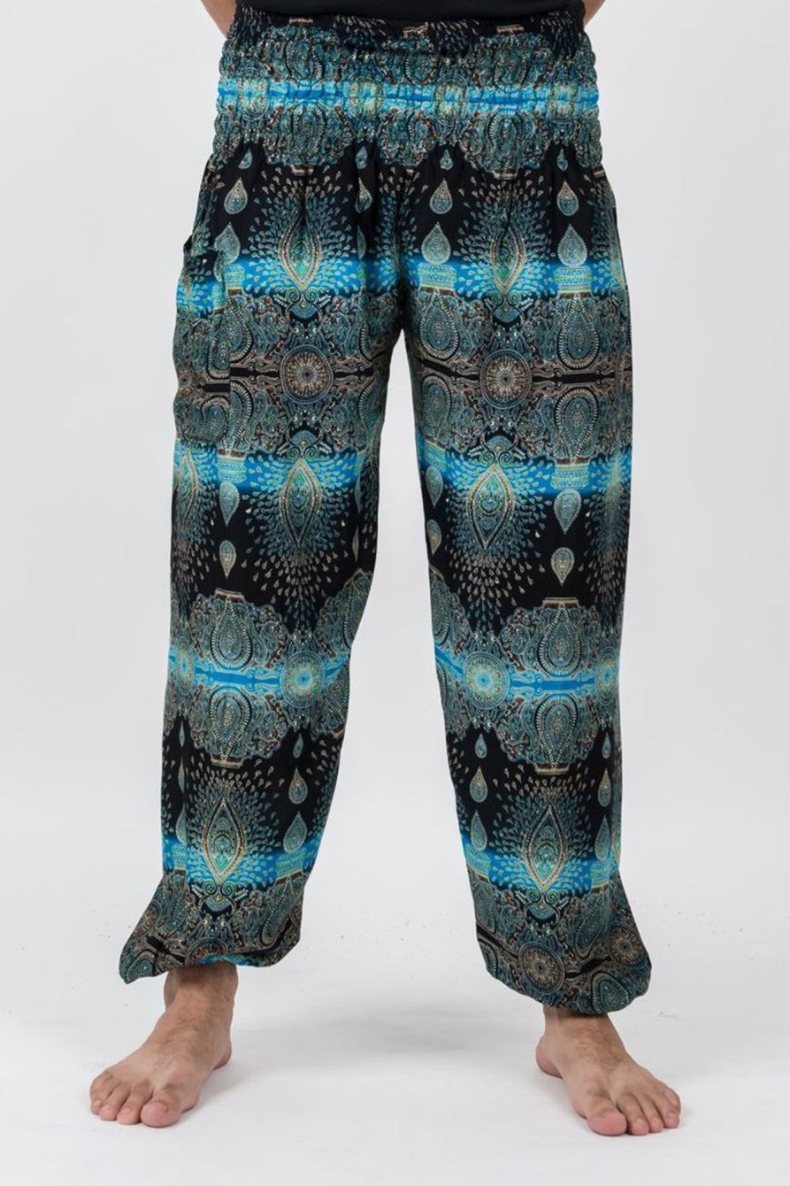 Men HaremPants | Paisley Men'S Harem Pants In Turquoise