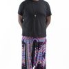 Plus Size HaremPants | Plus Size Dashiki Prints Drop Crotch Men'S Harem Pants In Black