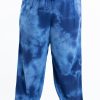 Men HaremPants | Plus Size Tie Dye Drawstring Men'S Yoga Massage Pants In Blue