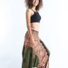 Women HaremPants | Geometric Mandalas 2-In-1 Jumpsuit Harem Pants In Olive