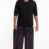 Plus Size HaremPants | Plus Size Peacock Eye Men'S Harem Pants In Navy