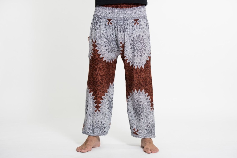 Men HaremPants | Marble Mandalas Men'S Harem Pants In Brown