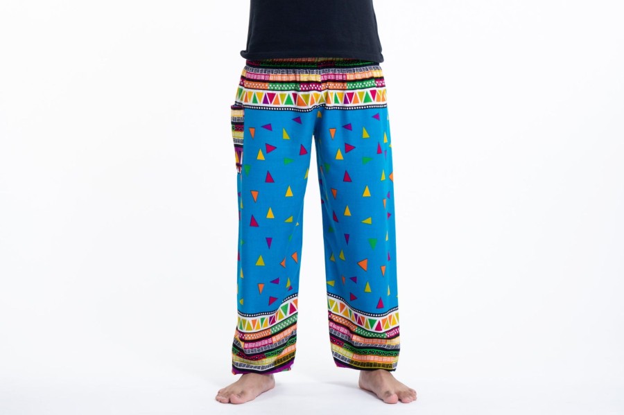 Men HaremPants | Triangles Men'S Harem Pants In Ocean Blue