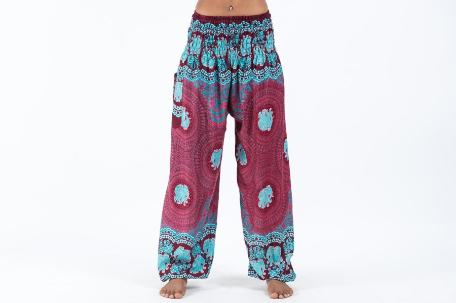 Women HaremPants | Mandala Elephant Women'S Elephant Pants In Red