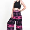 Women HaremPants | Turtle Print Palazzo Style Harem Pants In Pink