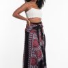 Women HaremPants | Mandalas Handkerchief Midi Skirt In Black