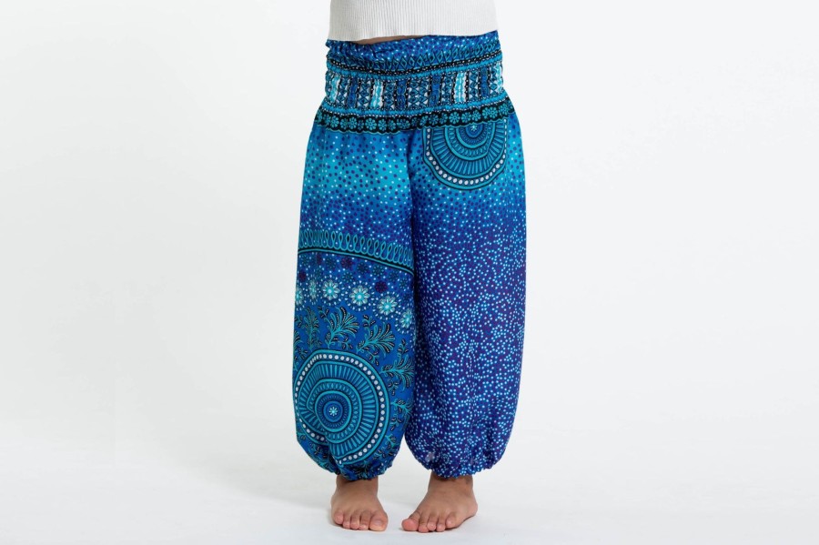 Kids HaremPants | Tribal Chakras Kids Harem Pants In Blue