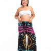 Women HaremPants | Plus Size Wide Leg Palazzo Harem Pants Cotton Tie Dye Turquoise