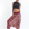 Women HaremPants | Tribal Prints 2-In-1 Jumpsuit Harem Pants In Red