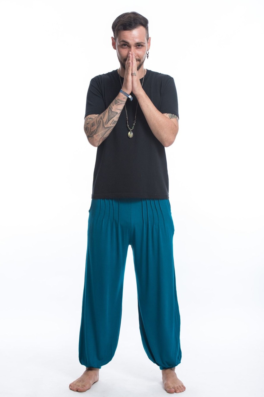 Men HaremPants | Cotton Men Harem Pants In Solid Blue