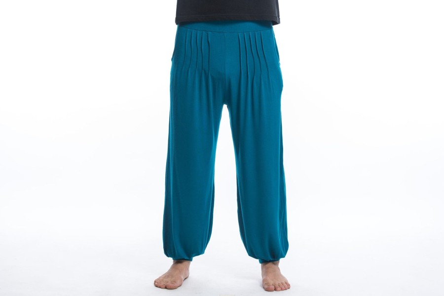 Men HaremPants | Cotton Men Harem Pants In Solid Blue