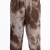 Plus Size HaremPants | Plus Size Tie Dye Drawstring Men'S Yoga Massage Pants In Brown