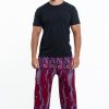 Men HaremPants | Paisley Feathers Men'S Harem Pants In Red