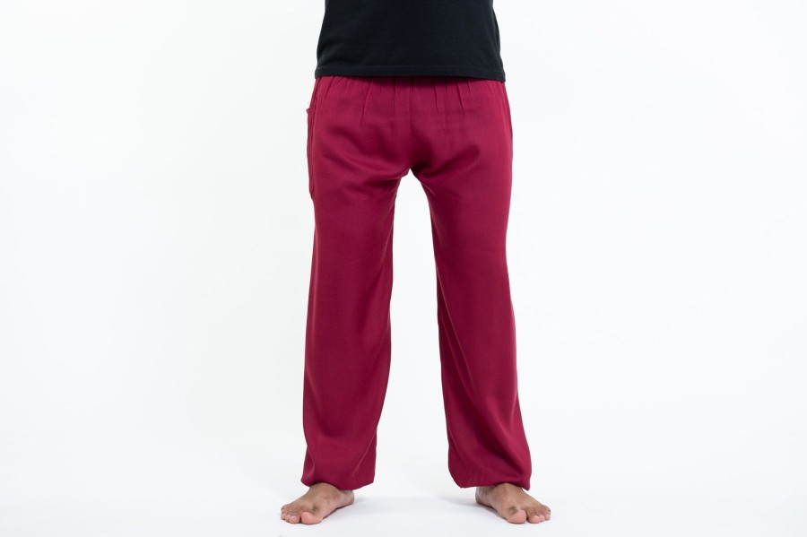 Plus Size HaremPants | Solid Color Men'S Tall Harem Pants In Red