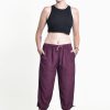 Women HaremPants | Women'S Drawstring Yoga Massage Cropped Pants In Dark Purple