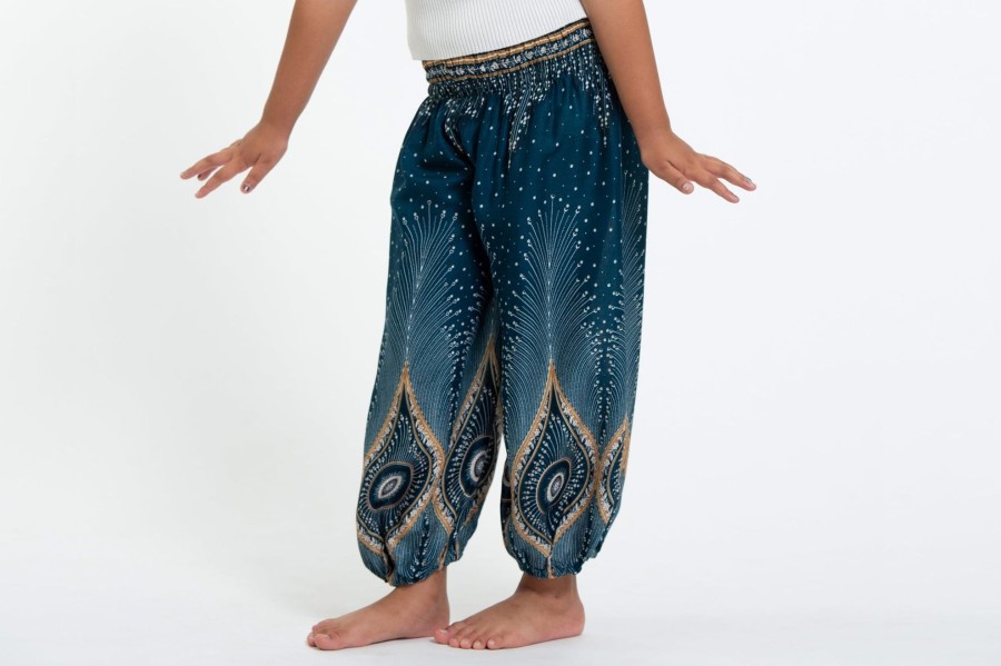 Kids HaremPants | Diamond Peacock Kids Harem Pants In Turquoise