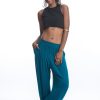 Women HaremPants | Cotton Women Harem Pants In Solid Blue