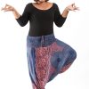 Women HaremPants | Plus Size Geometric Mandalas 2-In-1 Jumpsuit Harem Pants In Blue