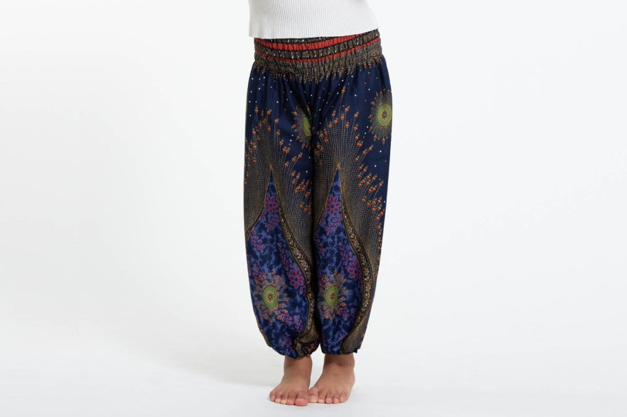 Kids HaremPants | Peacock Eye Kids Harem Pants In Navy