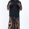 Men HaremPants | Plus Size Peacock Elephant Drop Crotch Men'S Elephant Pants In Black