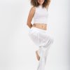 Women HaremPants | Solid Color Drawstring Women'S Yoga Massage Pants In White