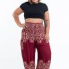 Women HaremPants | Plus Size Vines Women'S Harem Pants In Red