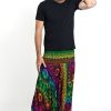 Men HaremPants | Rainbow Elephant Drop Crotch Men'S Elephant Pants In Green