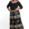 Women HaremPants | Plus Size Turtle Print Palazzo Style Harem Pants In Gold