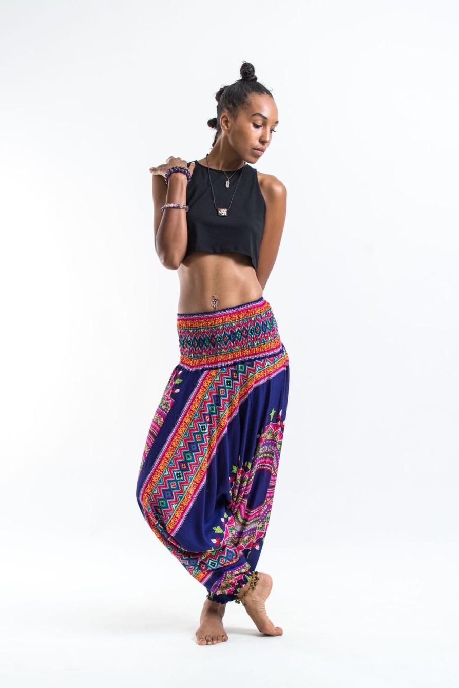 Women HaremPants | Dashiki Prints 2-In-1 Jumpsuit Harem Pants In Navy